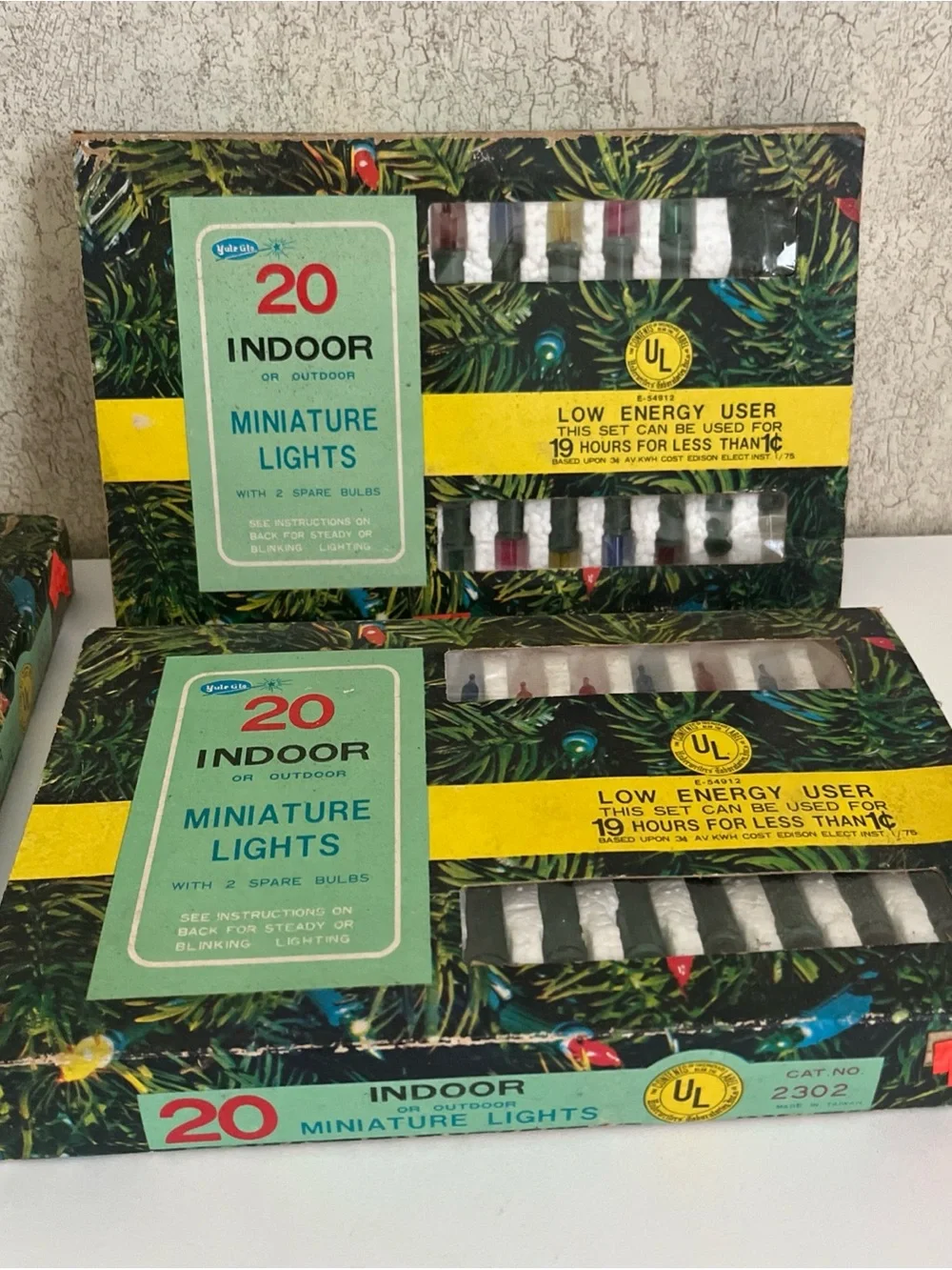 Vintage Yule Glo Mineature String Lights Indoor Outdoor 3 Boxes